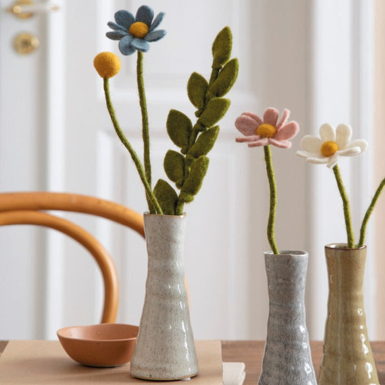 Felt Flowers - Anemone - Sea Blue